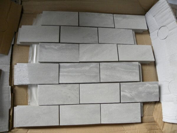 mozaïek blokjes grijs 5x10 cm