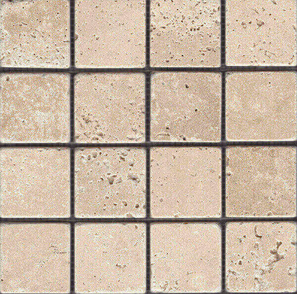 pierre naturelle white travertine tumbled 5x5x1 cm