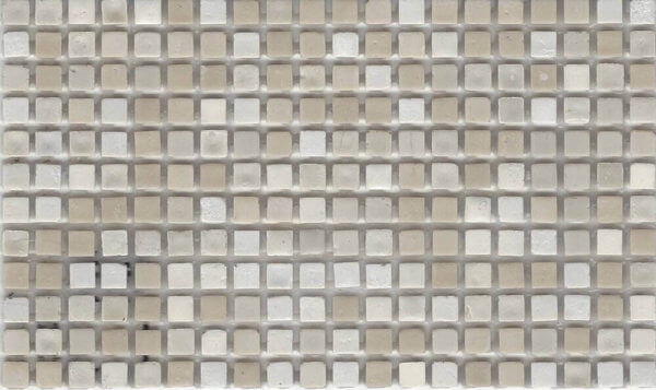 mosaico micro 6 mmx03 bianco avorio champagne