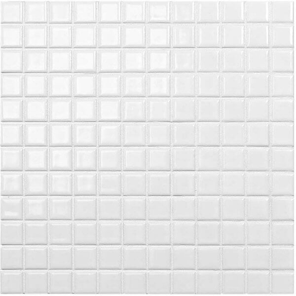 mosaïque aquacolor pure white glossy 23x23x6 mm