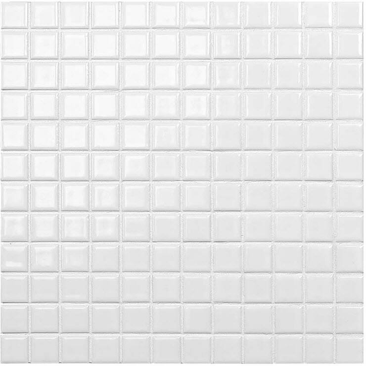 mozaïek aquacolor pure white glossy 23x23x6 mm