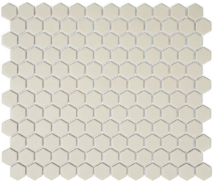 mozaïek aquacolor massive sand ugl hexagon 23x26x6 mm