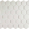mosaïque aquacolor vintage white matt big hexagon 51x59x6 mm