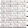 mosaïque aquacolor vintage white glossy metro 23x48x6 mm