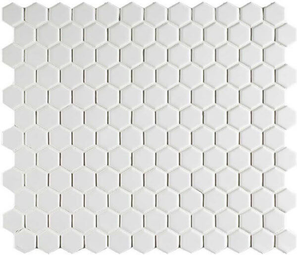 mozaîek aquacolor vintage white hexagon 23x26x6 mm