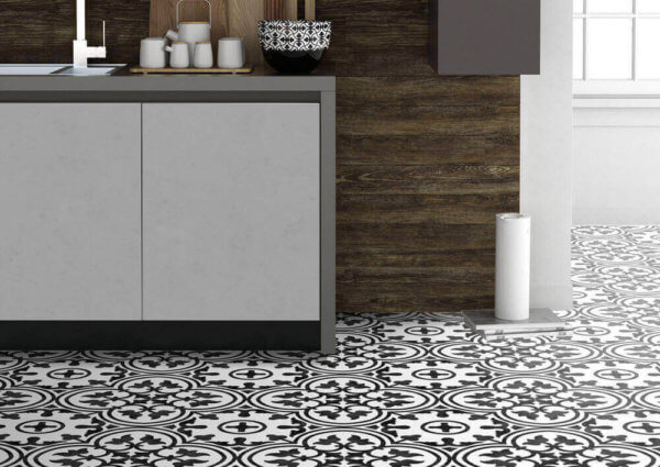 carrelages estudioceramico frame 15 clover b&w