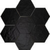 faïences sottocer matrix black glossy hexagon