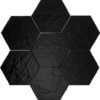 wandtegels sottocer matrix black glossy hexagon