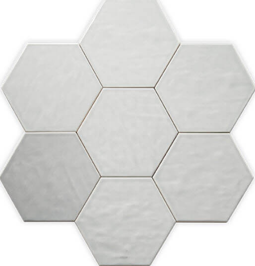 wandtegels sottocer matrix grey super claro glossy hexagon