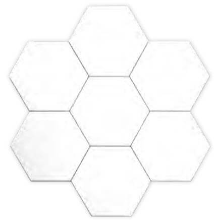 matrix porcelain white hexagon