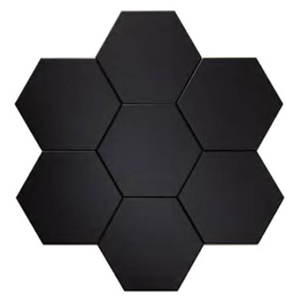 sottocer matrix procelain black hexagon
