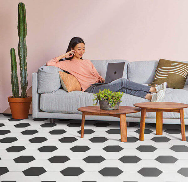 carrelages matrix porcelain hexagon