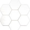 wandtegels sottocer matrix white glossy hexagon