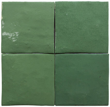 cevica zelij verde botella mix 10x10 cm